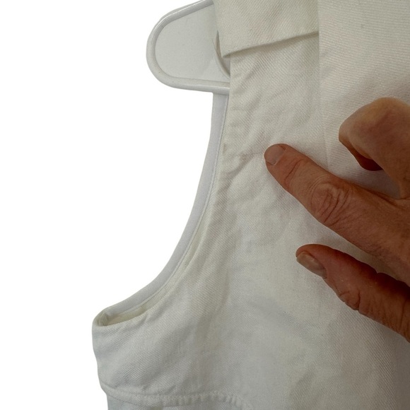 Armani Collezioni White Linen Sleeveless Dress – Size 8 - Picture 12 of 13